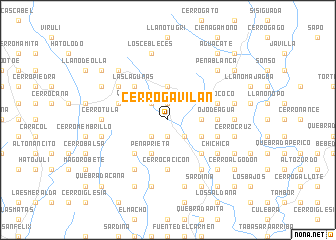 map of Cerro Gavilán