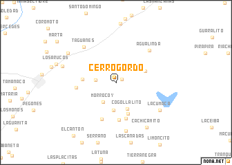 map of Cerro Gordo