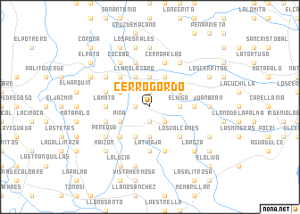 map of Cerro Gordo