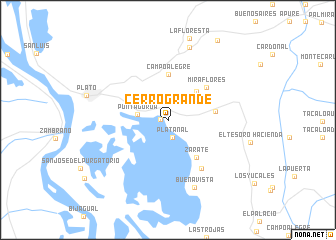 map of Cerro Grande
