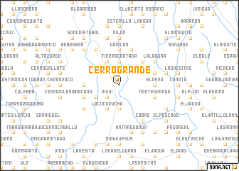 map of Cerro Grande