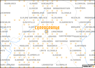 map of Cerro Grande