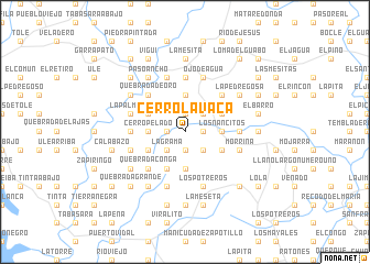 map of Cerro La Vaca