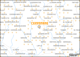 map of Cerro Ñame