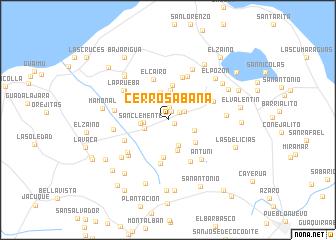map of Cerro Sabana