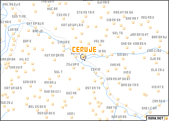 map of Cërujë
