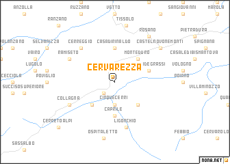 map of Cervarezza