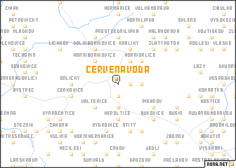 map of Červená Voda