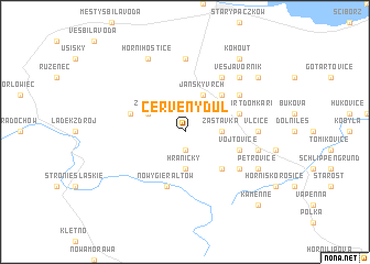 map of Červený Dŭl