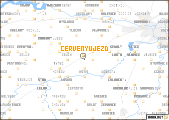 map of Červený Újezd