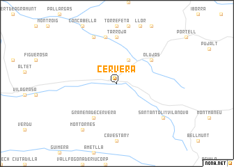 map of Cervera