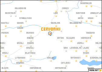 map of Červoniki