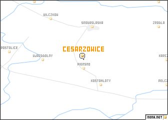 map of Cesarzowice