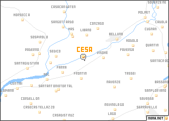 map of Cesa