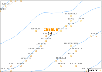 map of Cesele