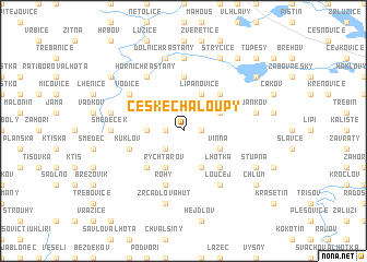 map of České Chaloupy