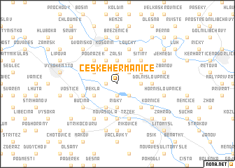 map of České Heřmanice