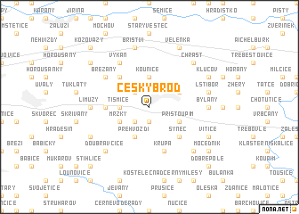 map of Český Brod