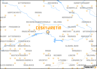 map of Český Jiřetín