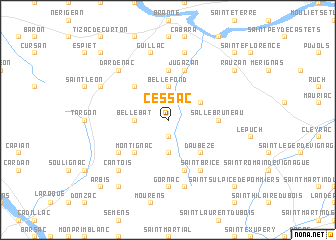 map of Cessac