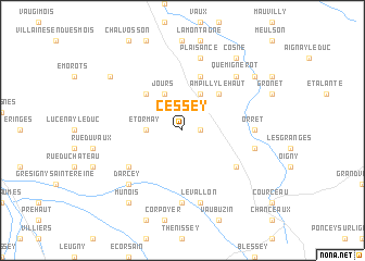 map of Cessey