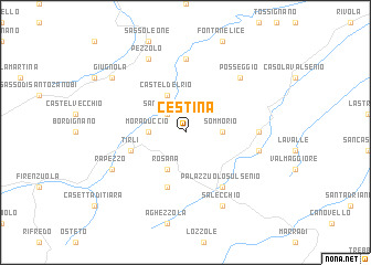 map of Cestina