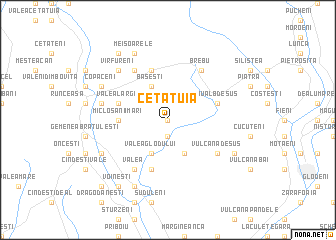 map of Cetăţuia