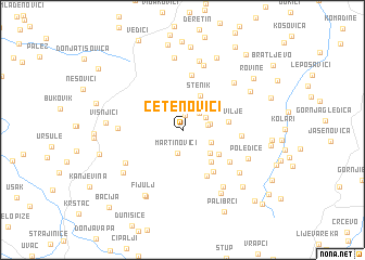 map of Cetenovići