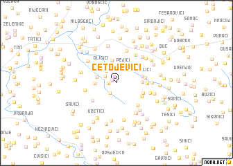 map of Ćetojevići