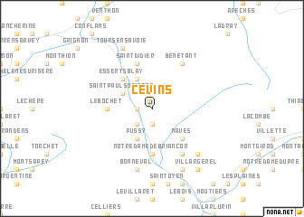 map of Cevins