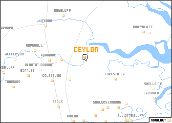 map of Ceylon