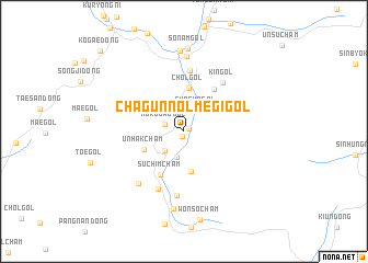 map of Chagŭnnŏlmegi-gol