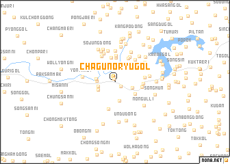 map of Chagŭnoryu-gol