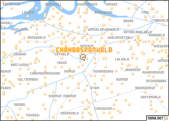 map of Chāha Asrānwāla