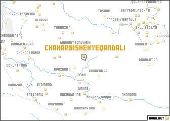 map of Chahār Bīsheh-ye Qand ‘Alī