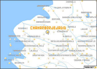 map of Chahār Borj-e Jadīd