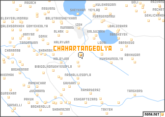 map of Chahār Tang-e ‘Olyā