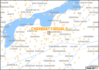 map of Chāh Bhattiānwāla