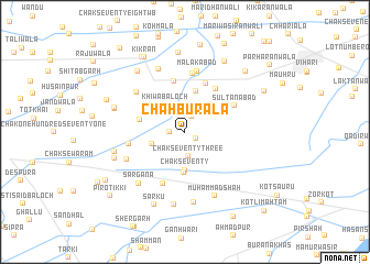 map of Chāh Burāla