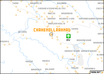 map of Chāh-e Mollā Aḩmad