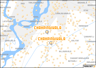 map of Chāh Pindiwāla