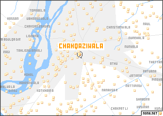 map of Chāh Qāziwāla