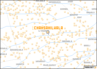 map of Chāh sāhilwāla