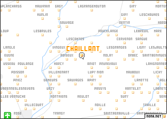 map of Chaillant