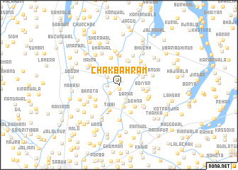 map of Chak Bahrām