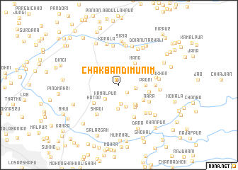 map of Chak Bāndi Munīm