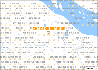 map of Chak Bhabānipur