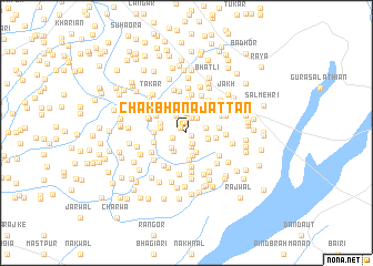 map of Chak Bhāna Jattān