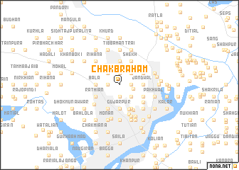 map of Chak Brāham
