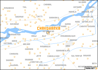 map of Chak Dwārka